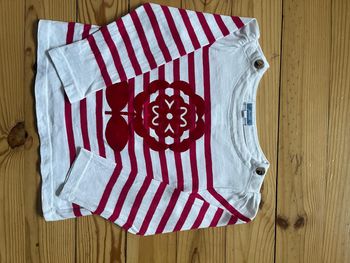Tee-shirt blanc et rouge Jacadi 4 ans