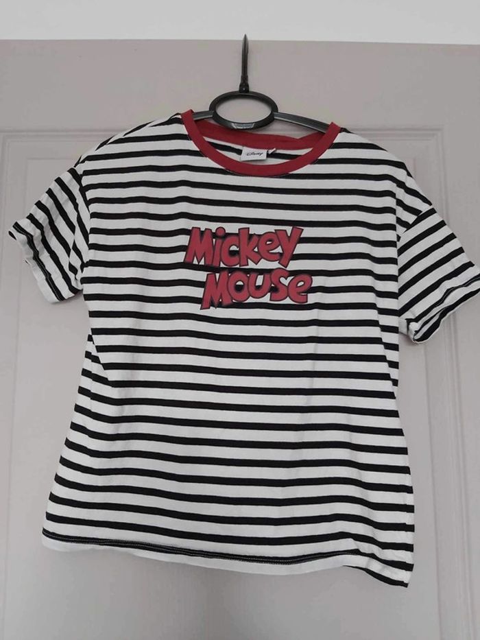 T-shirt Mickey marinière