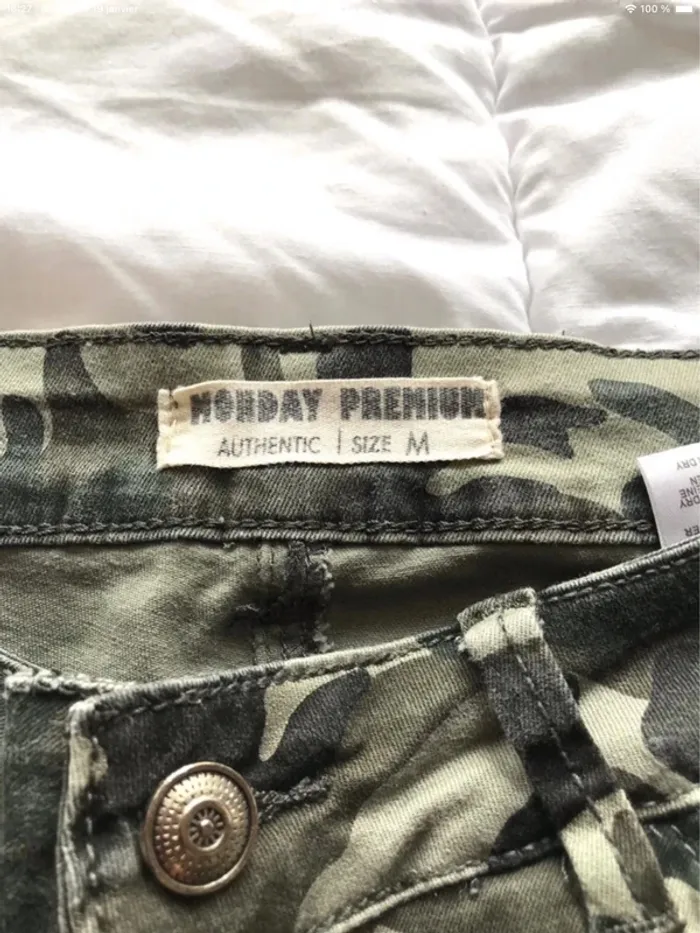 Jean camouflage kaki militaire Monday Premium taille 34 - photo numéro 8