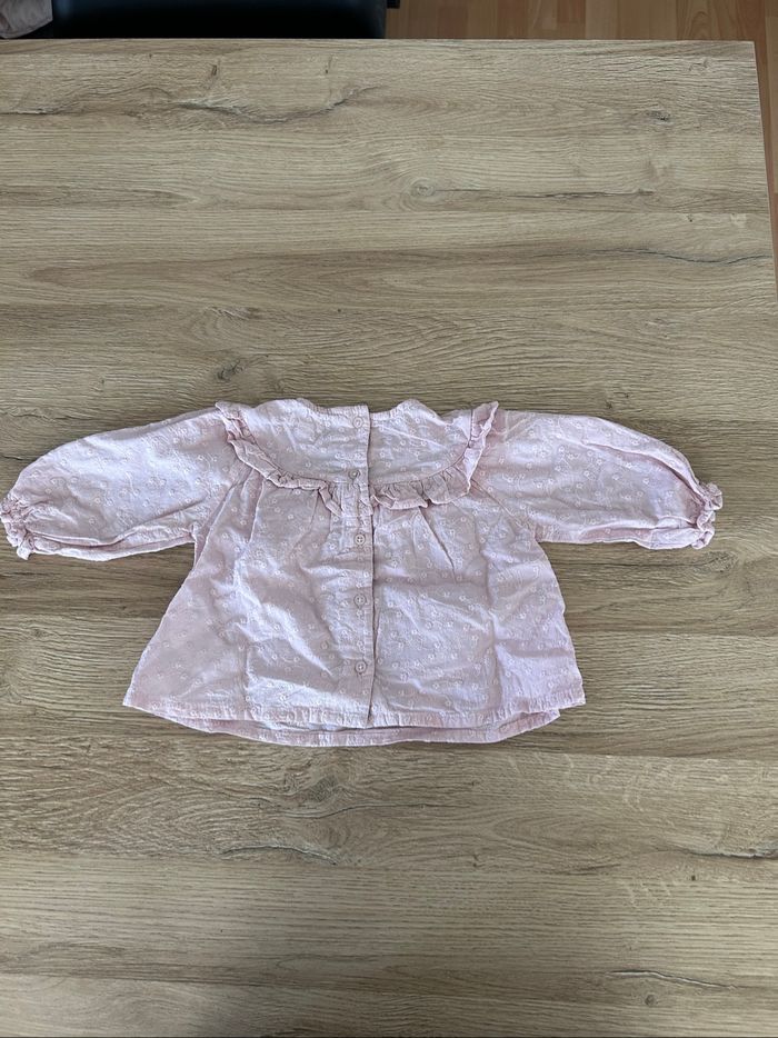 Blouse rose bébé fille Vertbaudet taille 6 mois - photo numéro 3