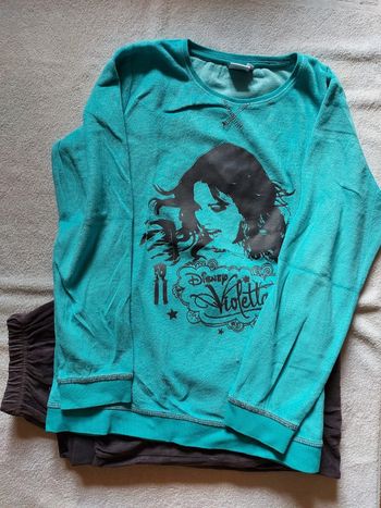 Pyjama velour violetta 12 ans