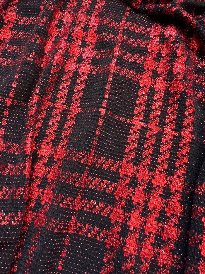 Top vintage dos nu pailleté rouge/noir Coquette made in France 🇫🇷 y2k - Taille S/M/L - photo numéro 6