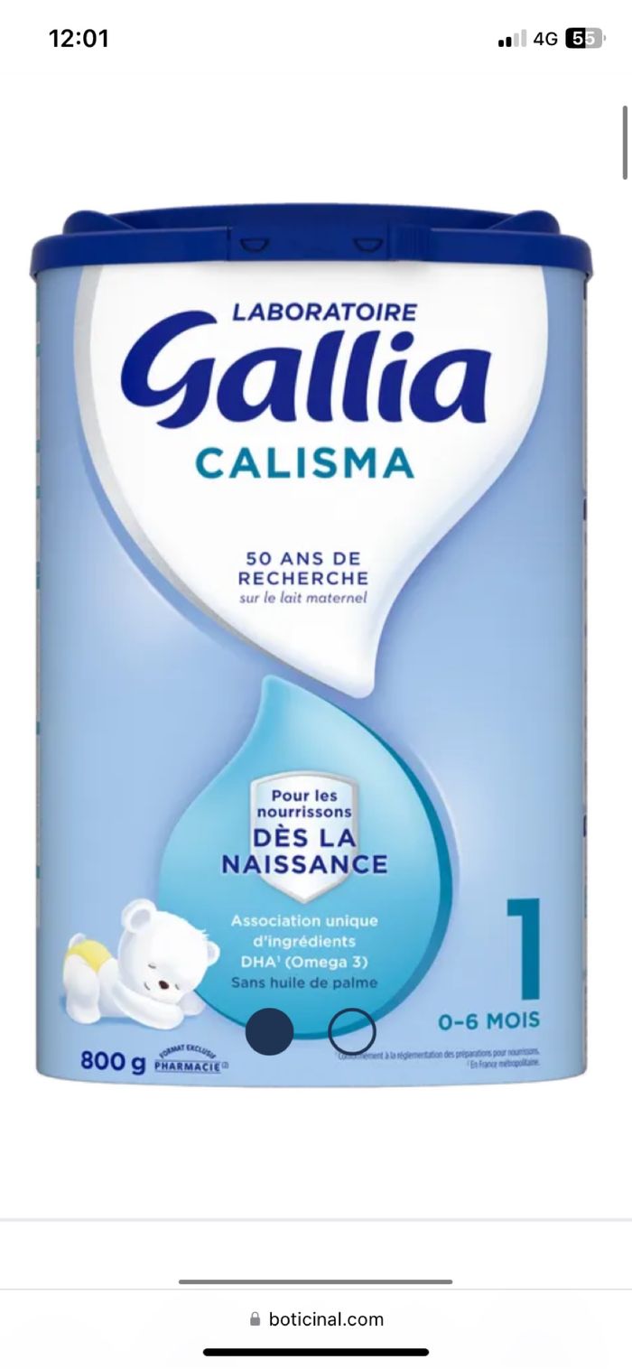 Boîte de lait en poudre Gallia