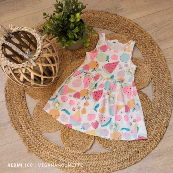 🍉 Robe Sans Manches Fruitée – H&M – Taille 4 Ans / 104 cm – Parfait État