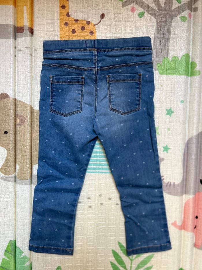 Jean avec petits cœurs blanc - photo numéro 3