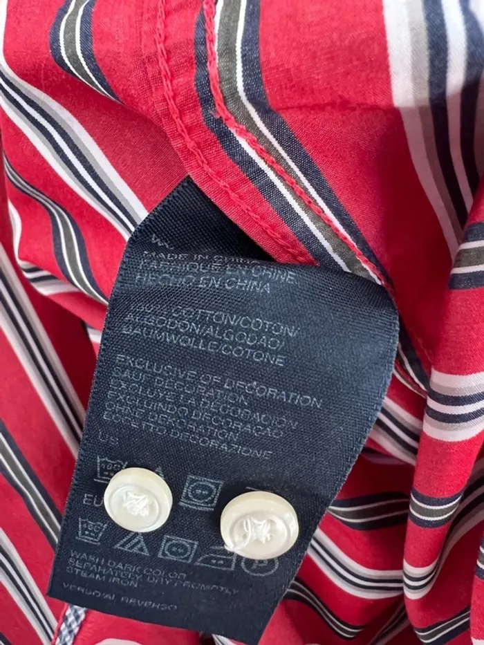 Chemise rouge homme manches longues Tommy Hilfiger taille XXL camisa hombre camicia uomo Herrenhemd - photo numéro 5