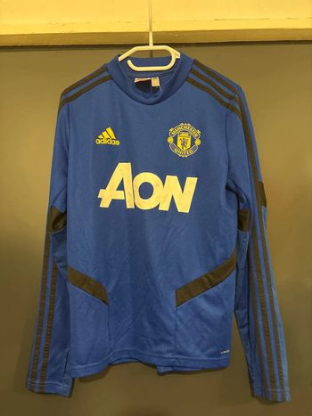 Authentique maillot de training Manchester United taille 14 ans Adidas