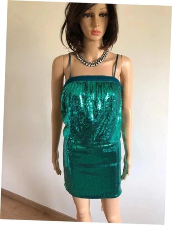 Robe verte neuve en sequins Naf Naf taille S