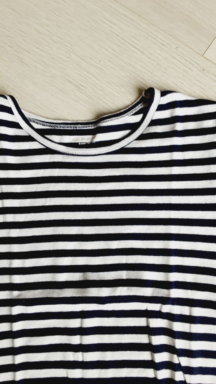 Vêtement mixte garçon fille tee-shirt manches courtes rayé Vert Baudet 8 ans - photo numéro 2