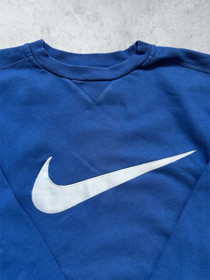 Sweat Crewneck Nike Bleu - Logo XXL Brodé / Coupe Oversize - Taille M - photo numéro 4
