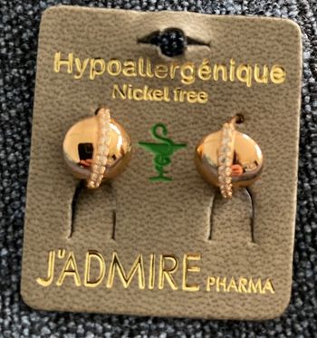 Boucles d’oreilles rose doré hypoallergenique