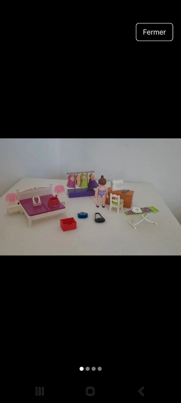 Chambre playmobil avec espace couture 70208