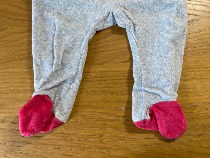 Barbapapa Pyjama Grenouillère gris et rose Taille 9 mois - photo numéro 3