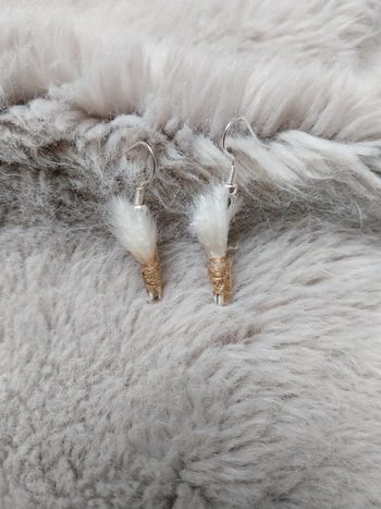 Boucles d'oreilles fleurs séchées