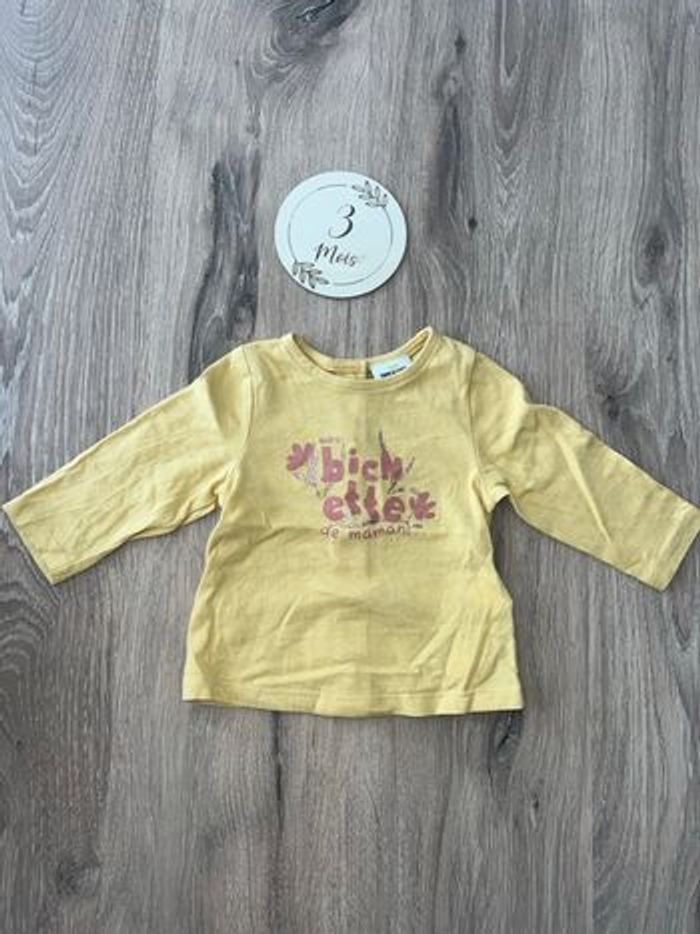 Lot t-shirt 3 mois fille - photo numéro 2