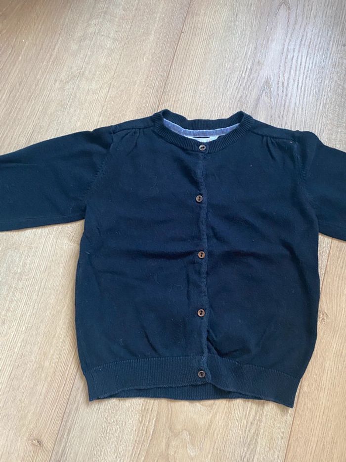 Gilet noir fille 3 ans