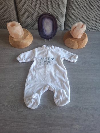 Pyjama en velours naissance 0 mois - Excellent état