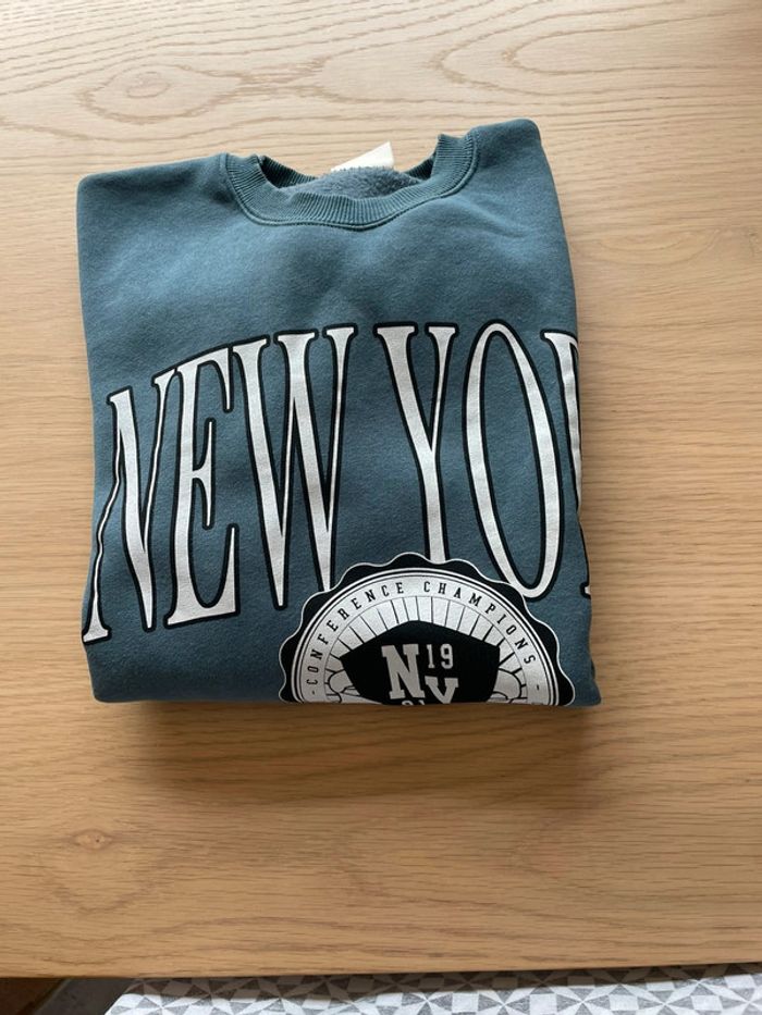 Sweat-shirt Bleu Pull & Bear