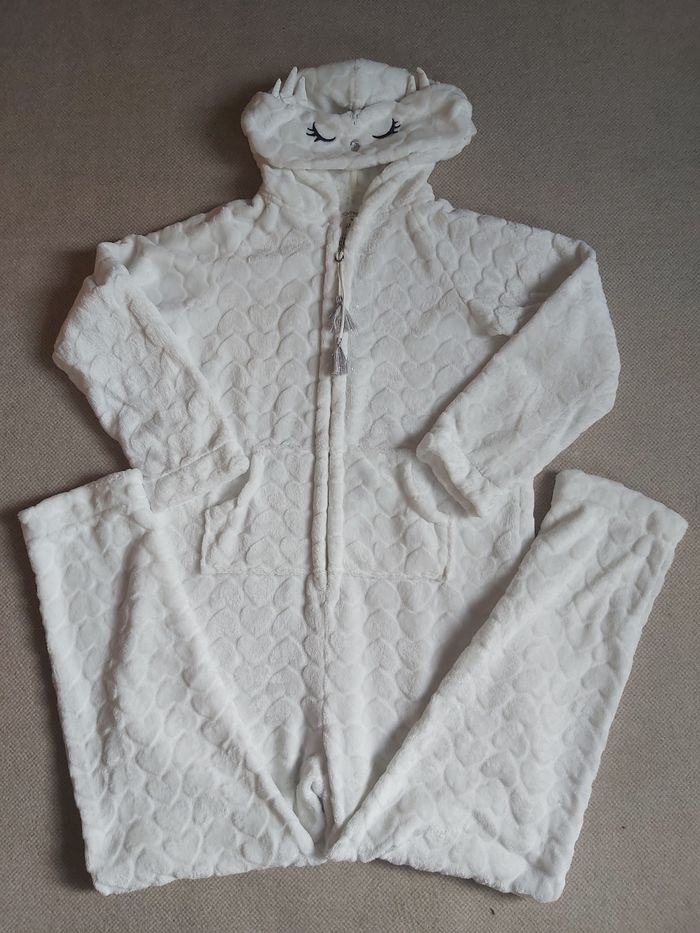 Combi pyjama blanc lait thème la Chouette T.M - Etam