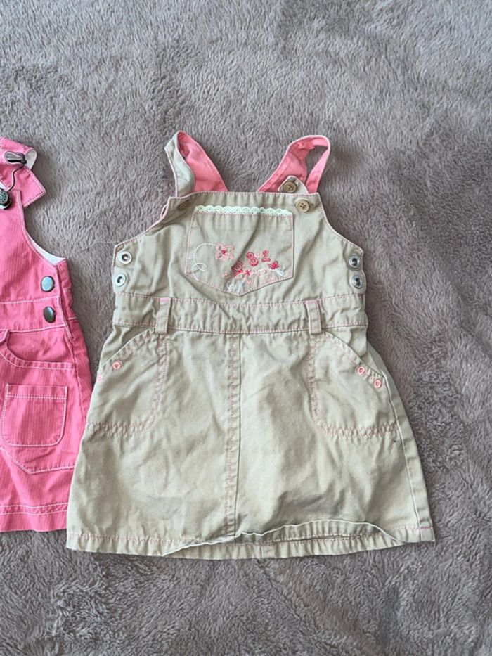🌸lot deux robe salopette 6 mois - photo numéro 2