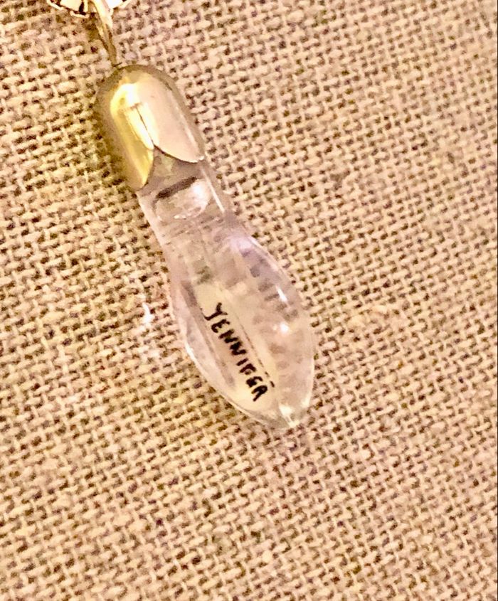 💜 Collier graine de riz prénom Jennifer avec petit cœur 💜 - photo numéro 5