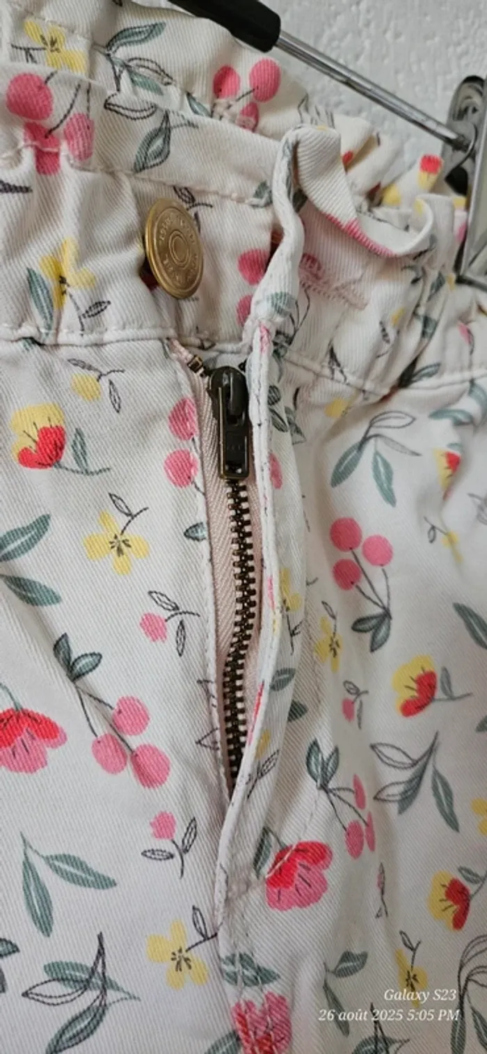 Short fleuri + débardeur encolure broderie anglaise 10/12A - photo numéro 7