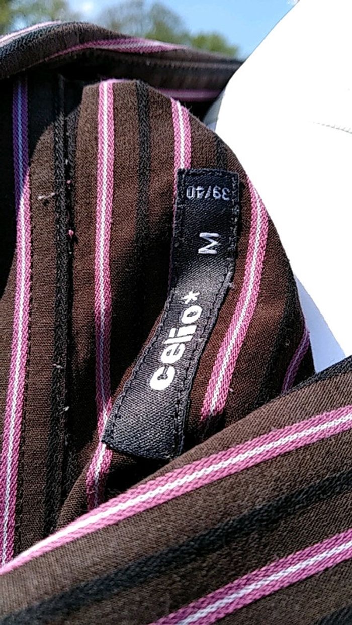 Chemise rayures Celio homme taille M - photo numéro 5