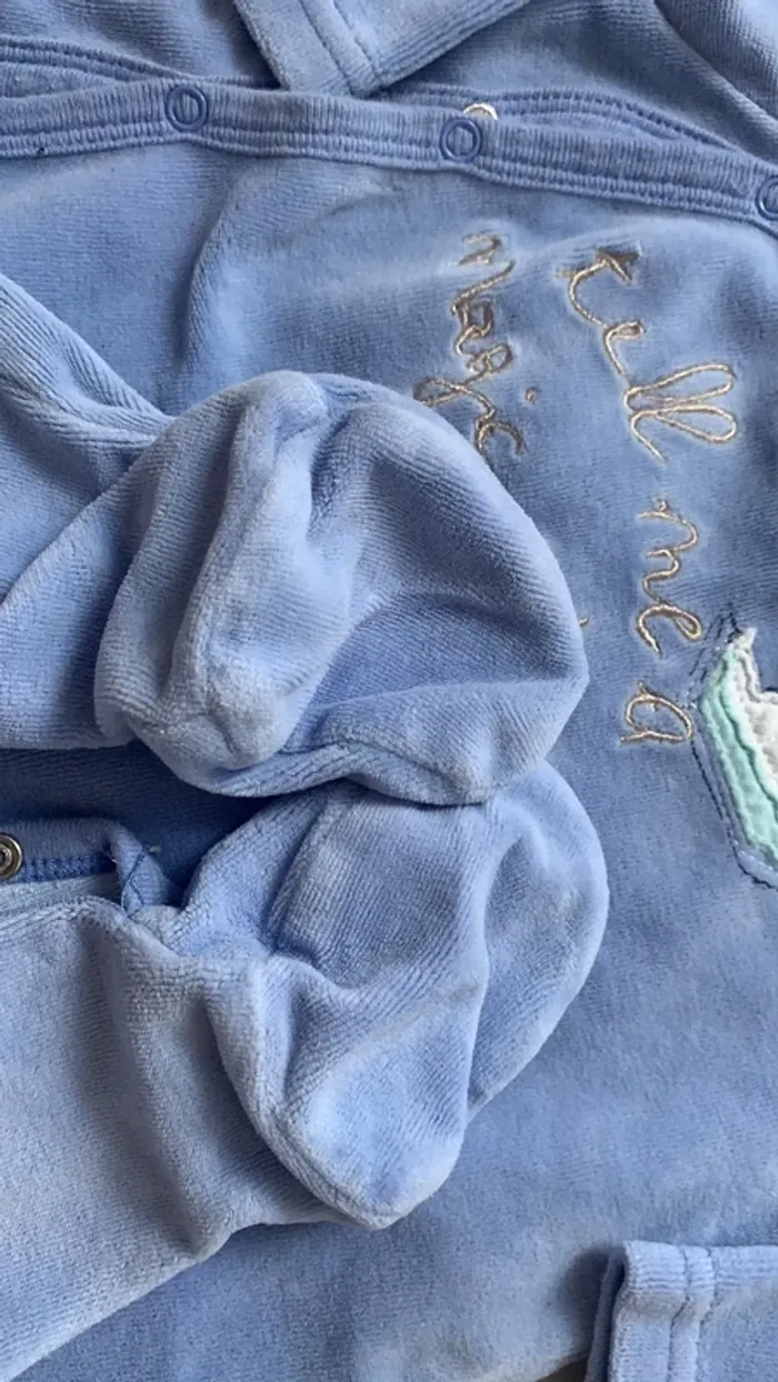 Pyjama 6 mois velours - photo numéro 4