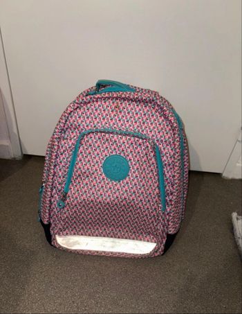 Grand sac d’école enfant rose et bleu 