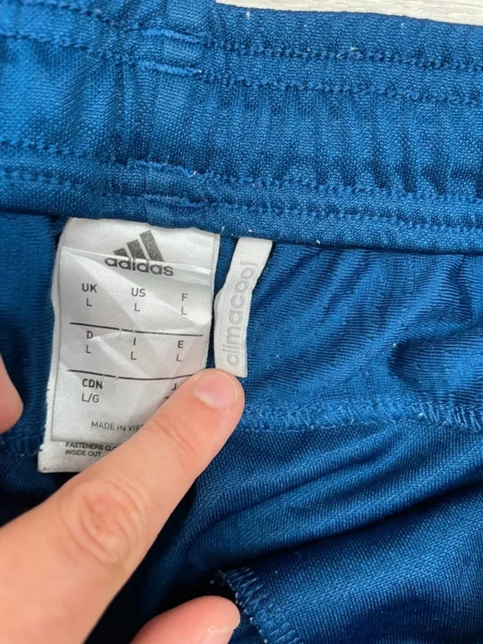 Jogging Adidas blue training pants Tiro 17 Climacool Mens L - photo numéro 6