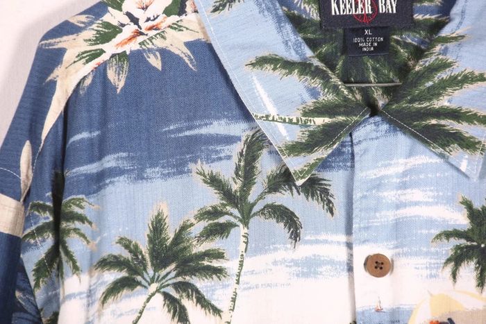 Adorable chemisette vintage 90's en coton motif fleurs des îles (#240177) - photo numéro 4