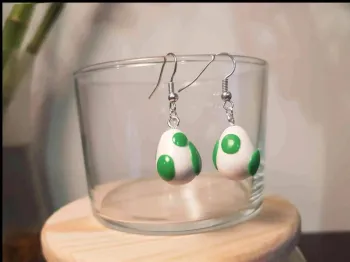 Boucle d'oreilles  oeuf de yoshi  mario jeux vidéo 2
