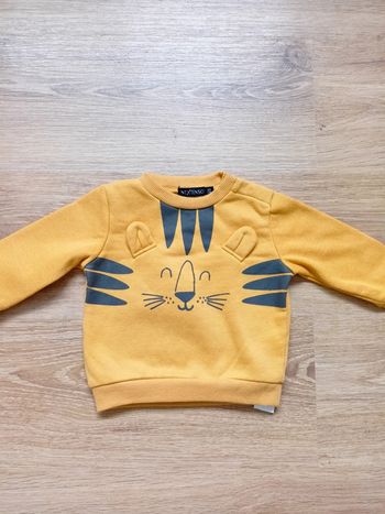 Sweat lion moutarde - 6 mois