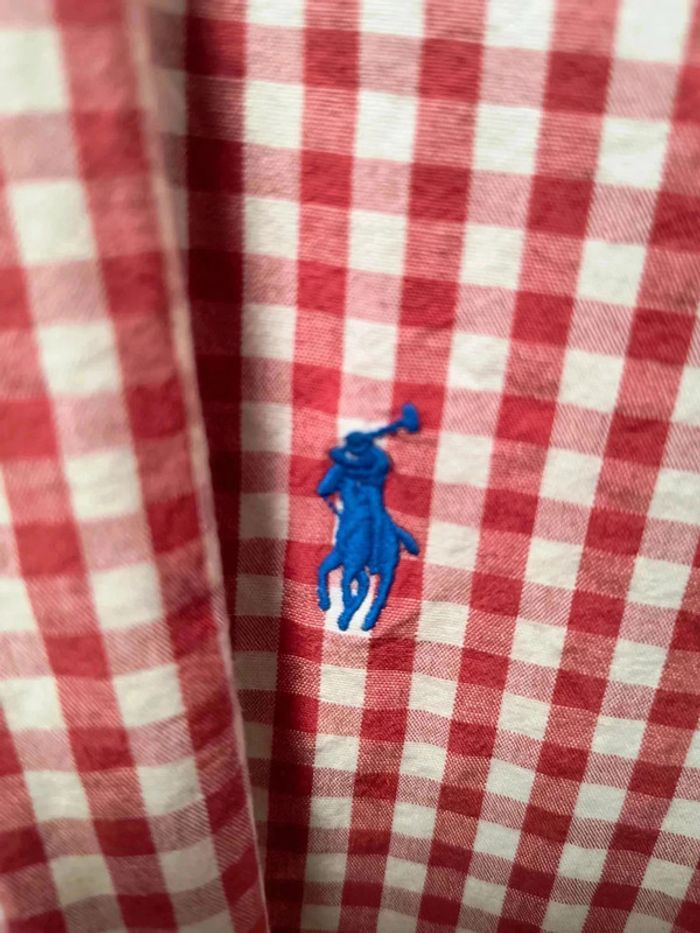 Chemise vintage Ralph Lauren à carreaux rouges – Slim Fit – Taille L – Style Y2K & Old Money - photo numéro 5