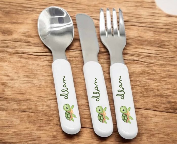 Couvert en acier pour bébé personnalisé - photo numéro 5