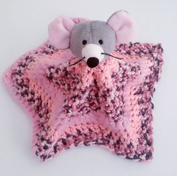 Jouet peluche doudou animaux souris fait main crochet bébé naissance