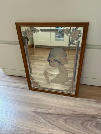 Miroir / Tableau Décoratif Années 70-80 Vintage Made In Hong-Kong