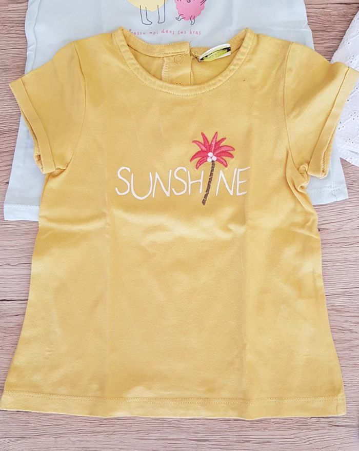 Lot de 4 tee-shirts MC bébé fille - photo numéro 2