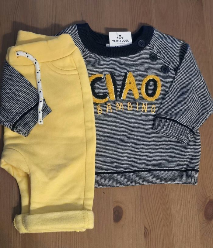 NEUF(NON PORTÉ)🏷 💙💙🤩😍 ensemble 3 mois garçon
