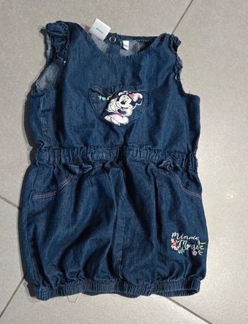 Barboteuse en jeans minnie 18 mois disney