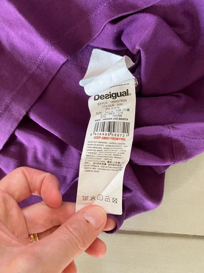 Tee shirt desigual manche longue violet 9/10 ans - photo numéro 6
