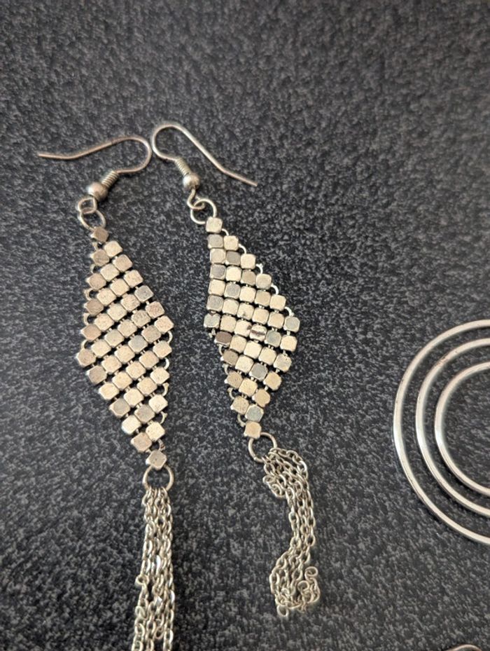 3 paires de boucles d'oreilles fantaisie - photo numéro 5