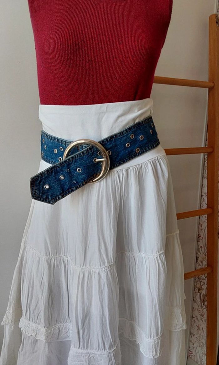 Ceinture en jean large vintage - photo numéro 3