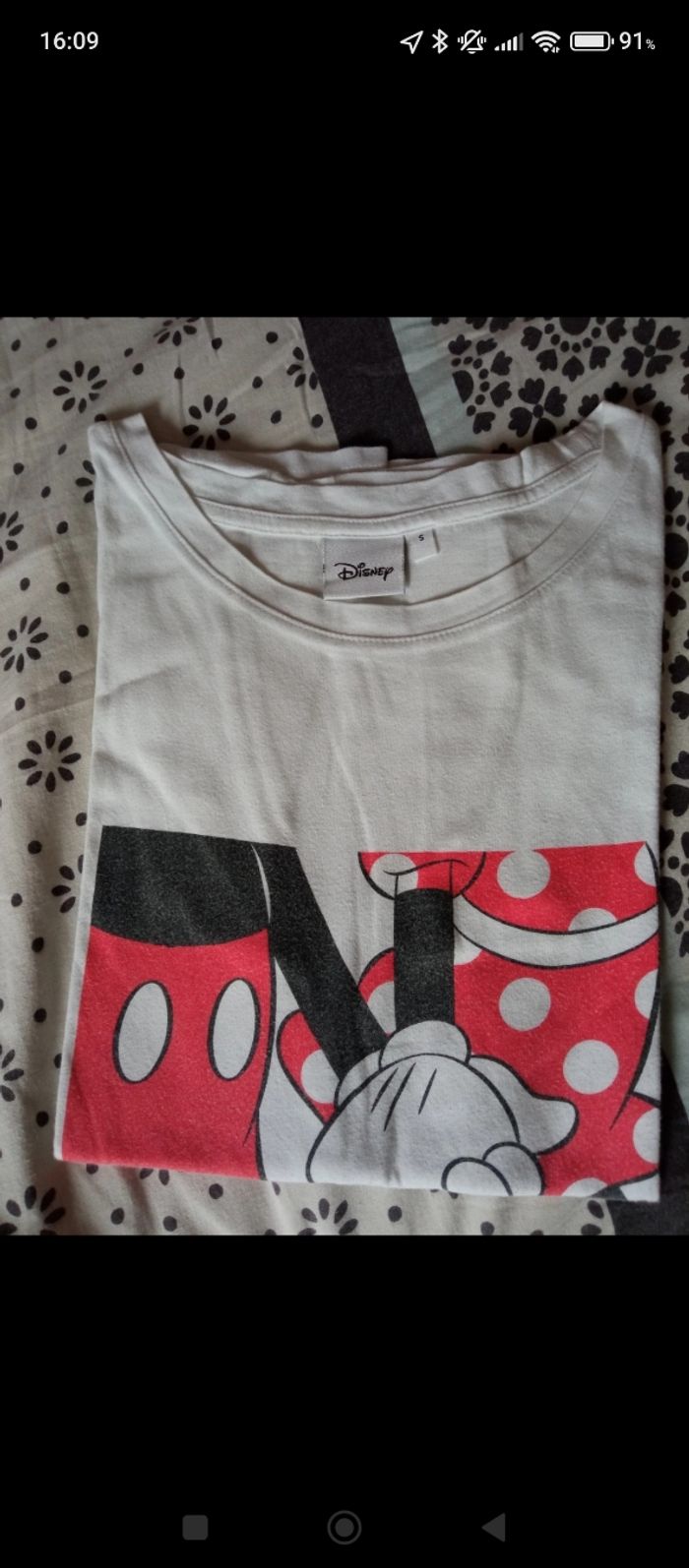 T-shirt blanc Minnie et Mickey