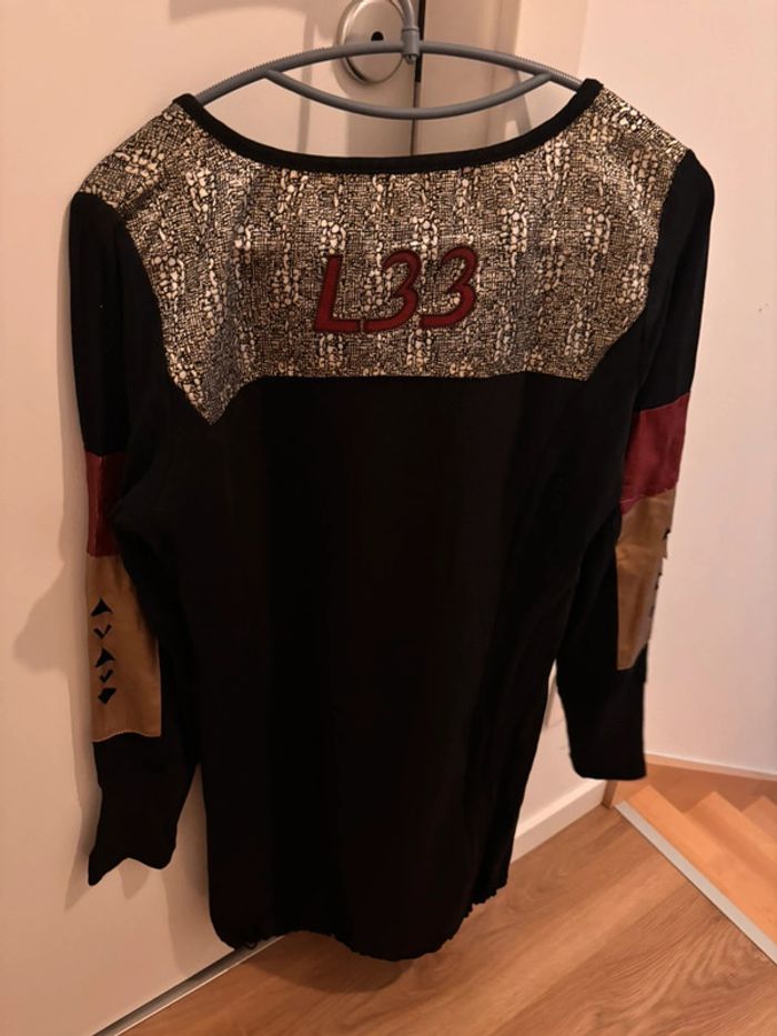 Robe Dy Design noire motif relief taille 38 - photo numéro 3