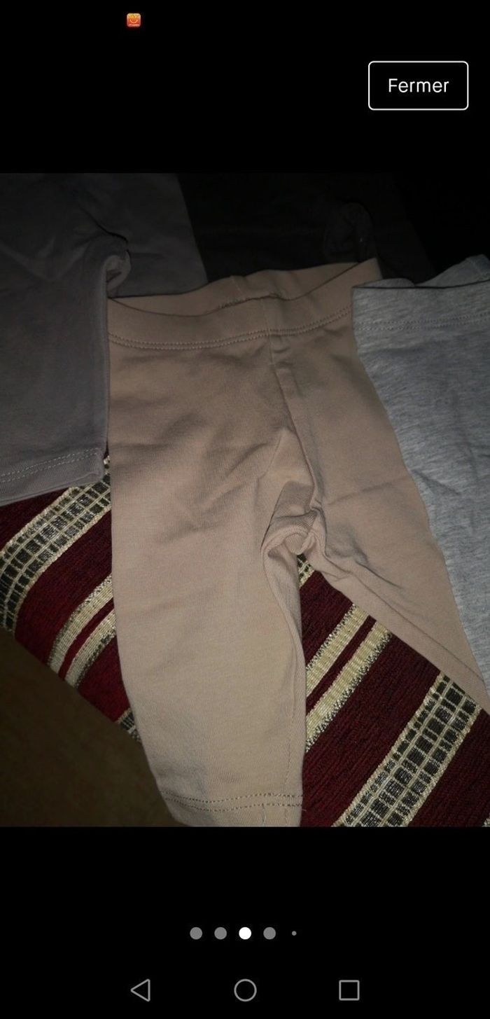 Lot 5 leggings fille. H&M. 1 mois - photo numéro 3