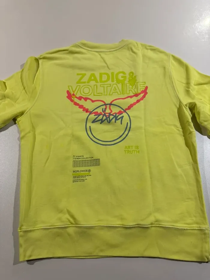 Sweat jaune fluo zadig et voltaire - photo numéro 4