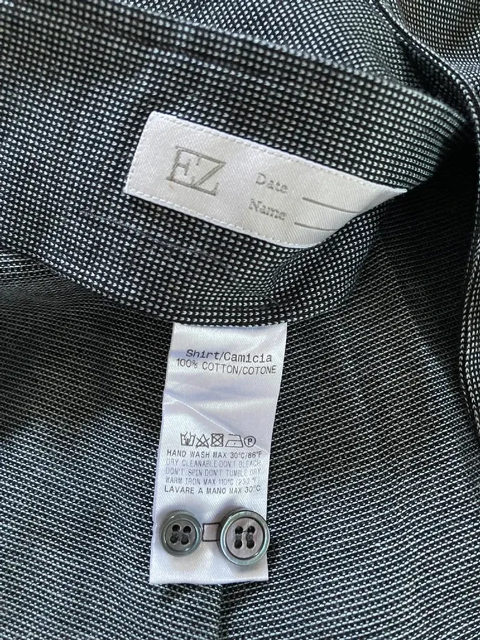 Superbe chemise gris foncé Ermenegildo zegna || coton || XL - photo numéro 5