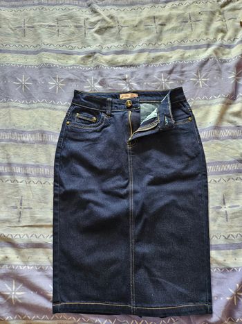 Jupe jean bleu marine