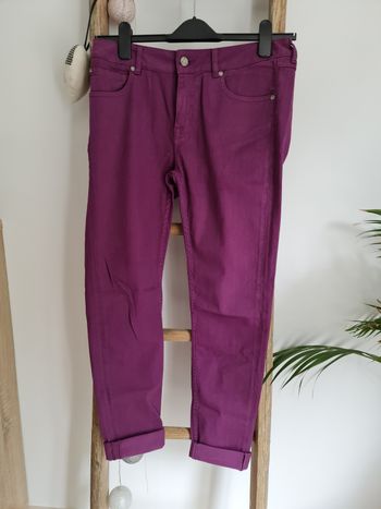 Pantalon jeans taille 40 L violet Eleven Paris